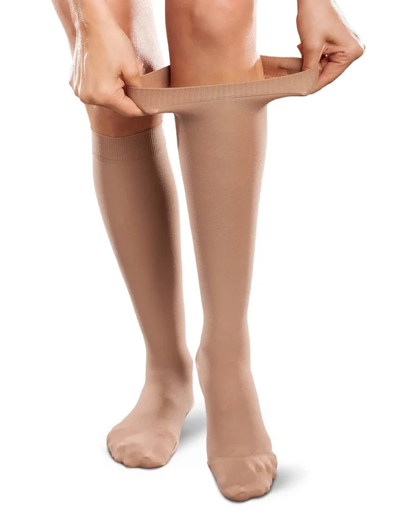 Therafirm Ease Opaque Women's 20-30mmHg Knee High - Medium Long, Coal
