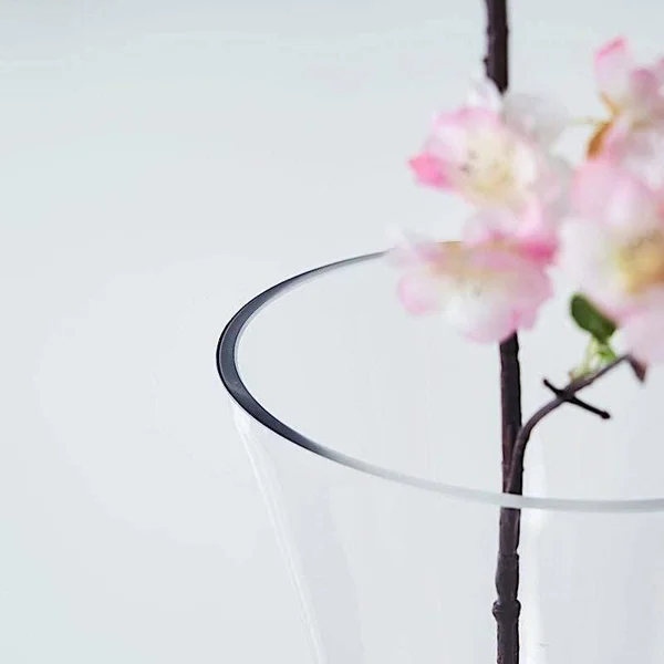 2 Clear 32 in Tall Reversible Glass Trumpet Vases Centerpieces