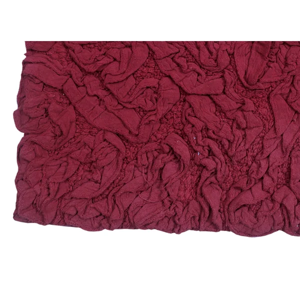 Bell Flower 3 Piece Bath Rug Collection by Home Weavers Inc in Red