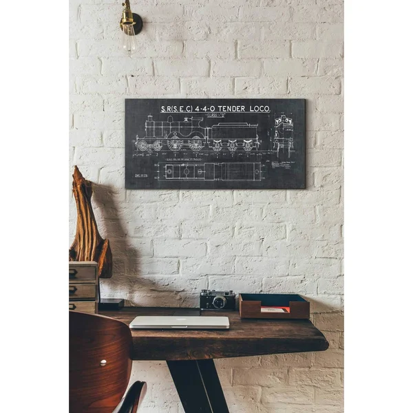 Epic Graffiti Train Blueprint II by Wild Apple Portfolio - Giclee Canvas Wall Art, 12x22x24x22 30x22x60x22