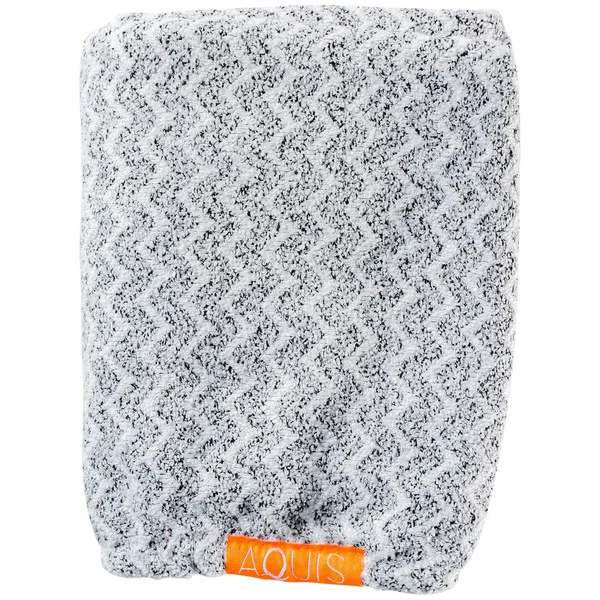 Aquis Lisse Luxe Hair Turban and Hair Towel - Chevron (Worth £60.00), 50cm x 107cm