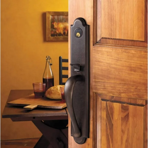 Baldwin 6402102FD Boulder Handleset Full Dummy Set Oil Rubbed Bronze