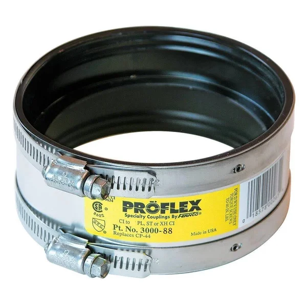 Fernco 3000-88 Shielded Coupling, Pipe Size 8x22