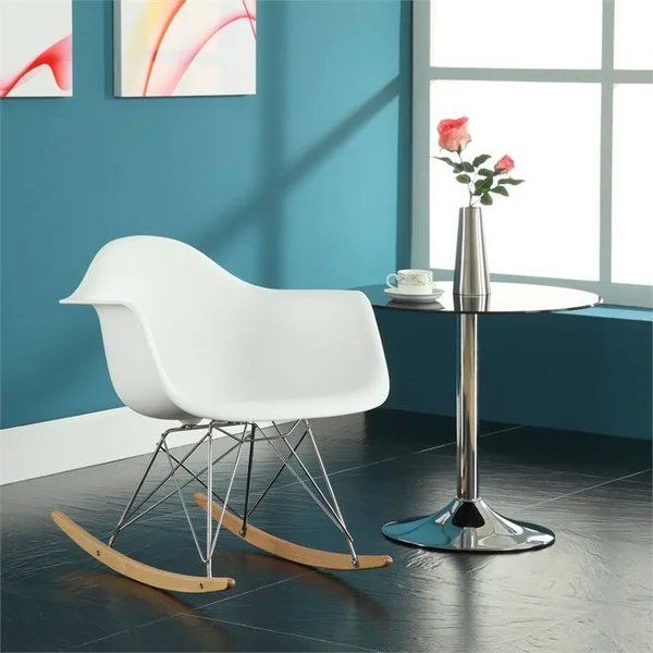 Hawthorne Collections Plastic Rocker in White - HC-1532580