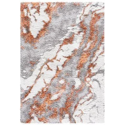 Beckwourth Abstract Gray/Rust Area Rug Wrought Studio Rug Size: Rectangle 8' x 10'