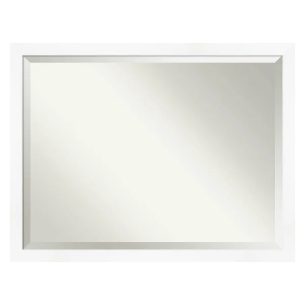 Amanti Art Narrow Cabinet White Bathroom Vanity Wall Mirror - 39x27