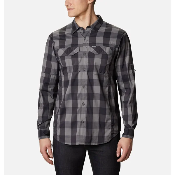 Columbia Men's Silver Ridge Lite Plaid Long Sleeve Shirt - XXL - City Grey Buffalo Plaid
