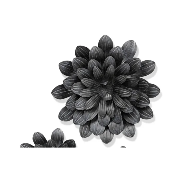 StyleCraft Home Collection Flower Power Set of 3 Blooms Metal Art