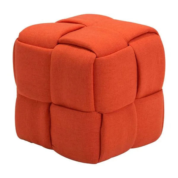 Zuo Checks Stool - Orange