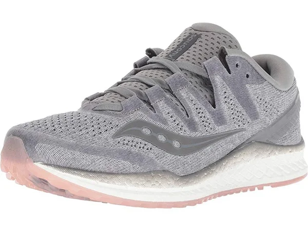 Saucony Freedom ISO 2 Running Shoes - Women's 6 Grey, Peach