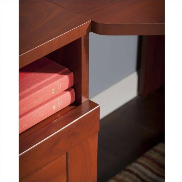 Scranton & Co Reversible Corner Desk in Hansen Cherry