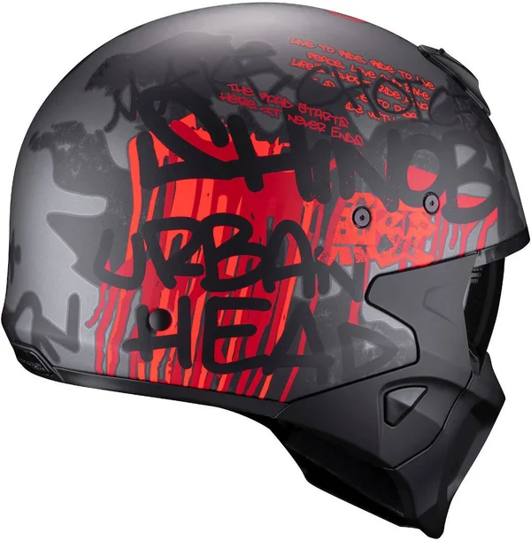 Scorpion Covert-X Wall Dark Silver Matt Red L