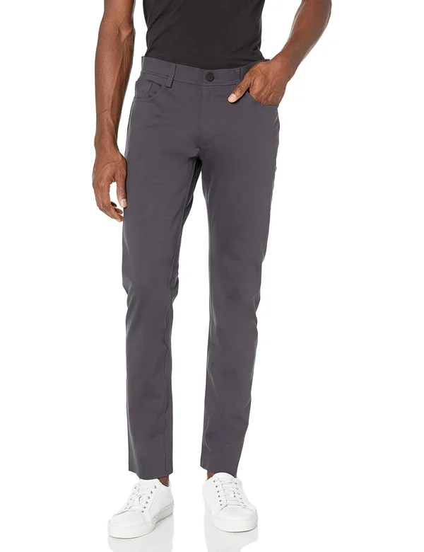 Theory Men's Tech Raffi Compact Ponte Pants - Asphalt, Men's, 32