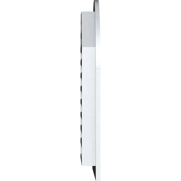 Ekena Millwork 12-in W x 12-in H Round Top Gable Vent (17-in W x 17-in H Frame Size): Functional - PVC Gable Vent w/1-in x 4-in F