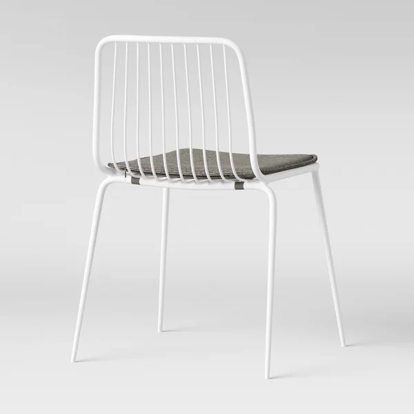 Set of 2 Sodra Rounded Seat Wire Dining Chair White - Project 62