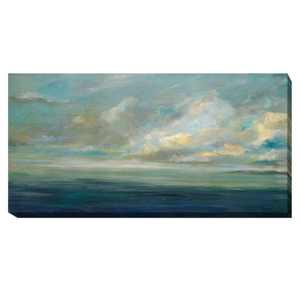 PerfectPillows Shoreline by Karen Lorena Parker Premium Gallery-Wrapped Canvas Giclee Art - Ready-to-Hang, 12 x 24 x 1.5 in.
