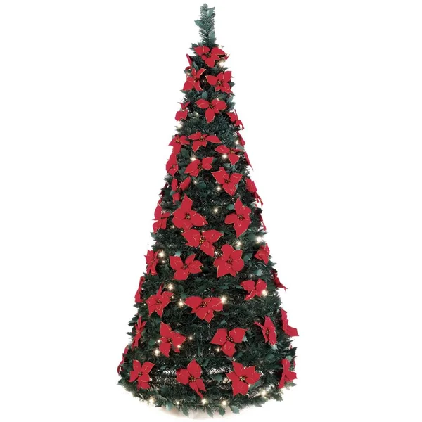 6' Pop-Up Poinsettia Christmas Tree