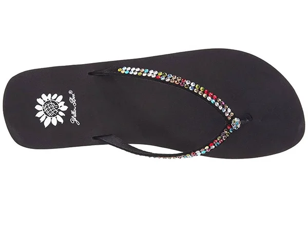 Yellow Box Women's Jello Sandal, Black/Multi, 7 M US