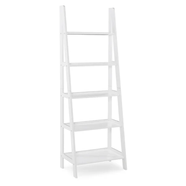 Linon Acadia Ladder Bookshelf, White