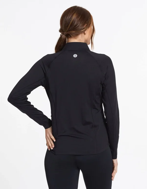 Women's UPF 50+ Sun Protective Quarter Zip - UV Protection, Solbari Blue
