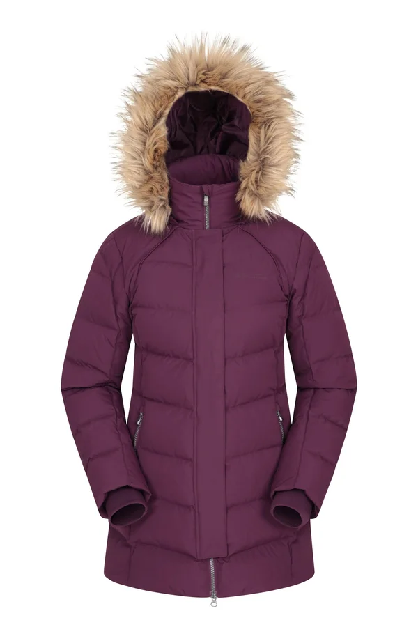 Mountain Warehouse Isla II Womens Down Jacket - Purple - Size 0