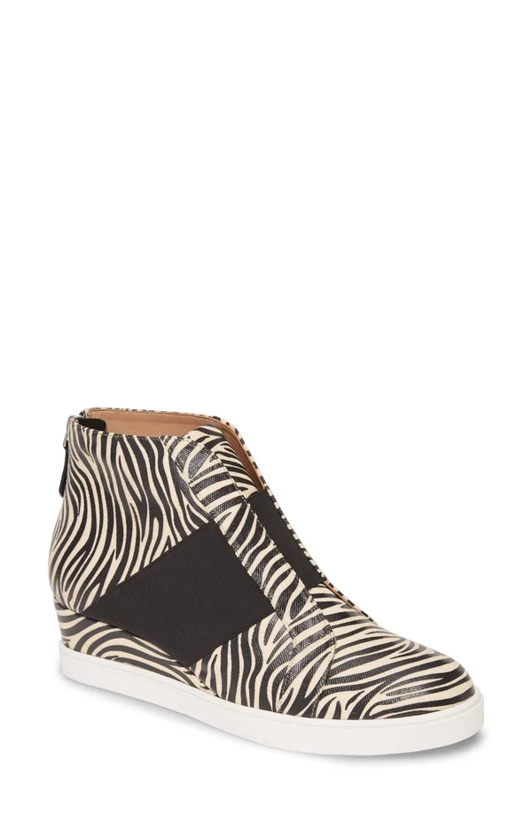 Women's Linea Paolo Amber Wedge Sneaker, Size 4.5 M - Beige