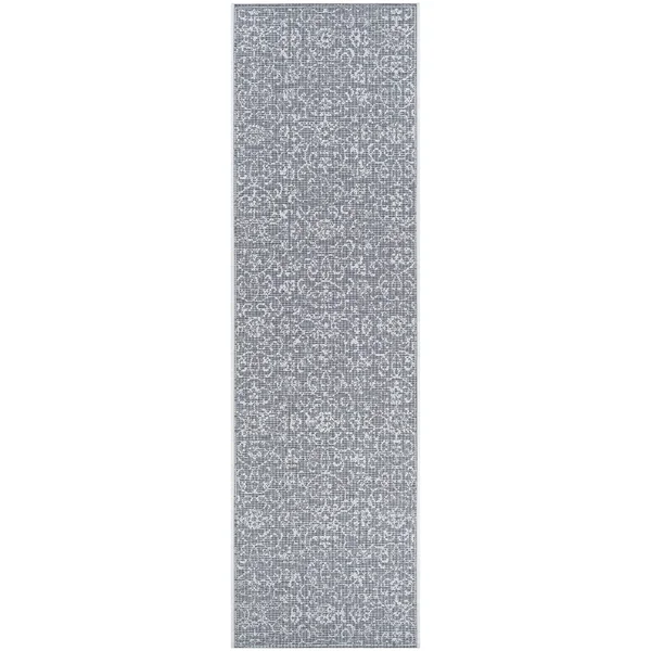 Dream Decor Rugs Carriage House Morning Glory/Navy-Ivory Indoor/Outdoor Area Rug - 5&10 x 9&2 - Beige