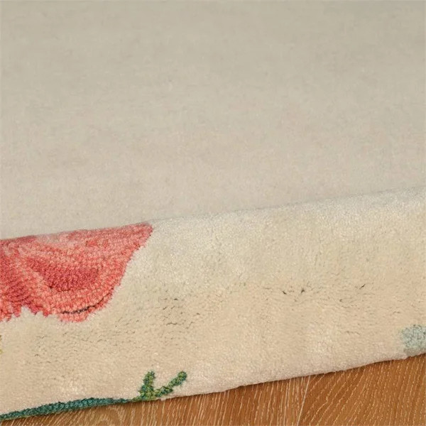 Linon Tripoli Saguaro Hand Tufted Polyester 8'x10' Rug in Ivory
