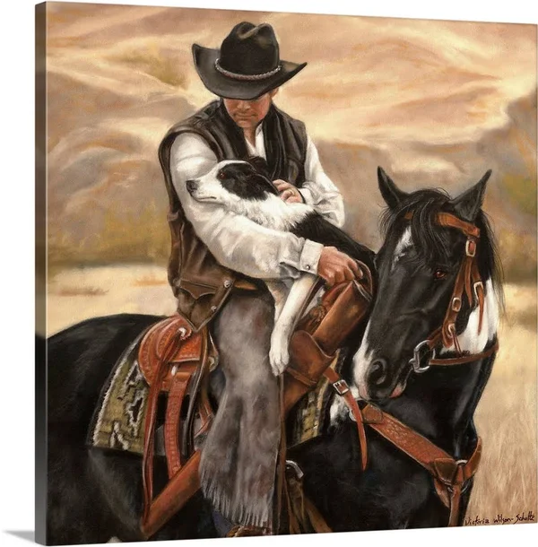 All A Cowboy Needs - Canvas Wall Art, 20x20, Great Big Canvas
