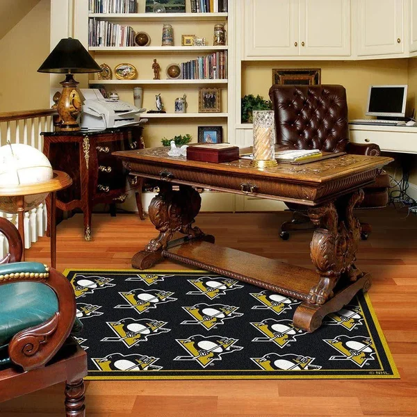 NHL Pittsburgh Penguins 5& 4x22 x 7& 8x22 Repeat Area Rug Multi