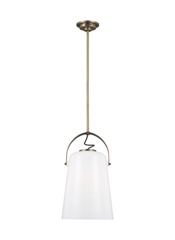 Generation Lighting - LP1001TWB - One Light Pendant - Hazel - Time Worn Brass