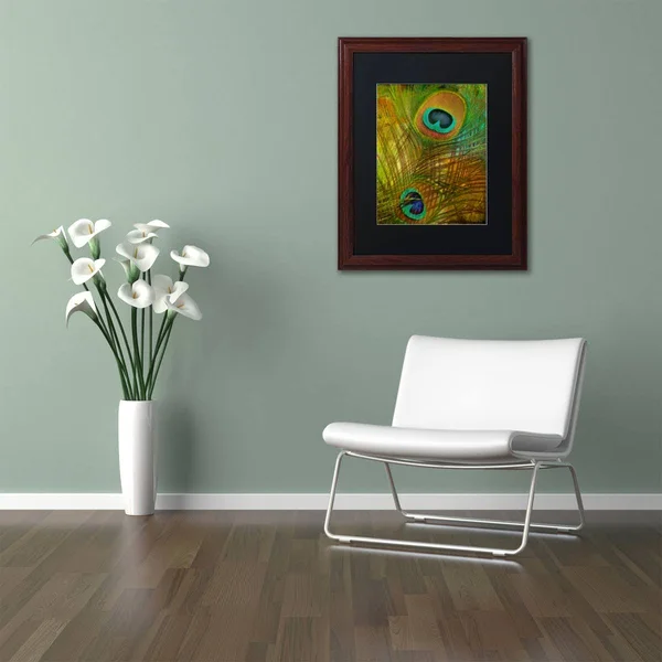 Trademark Fine Art &Peacock Candy II& by Color Bakery Framed Graphic Art - Size: 14x22 H x 11x22 W x 0.5x22 D, Mat Color: Black