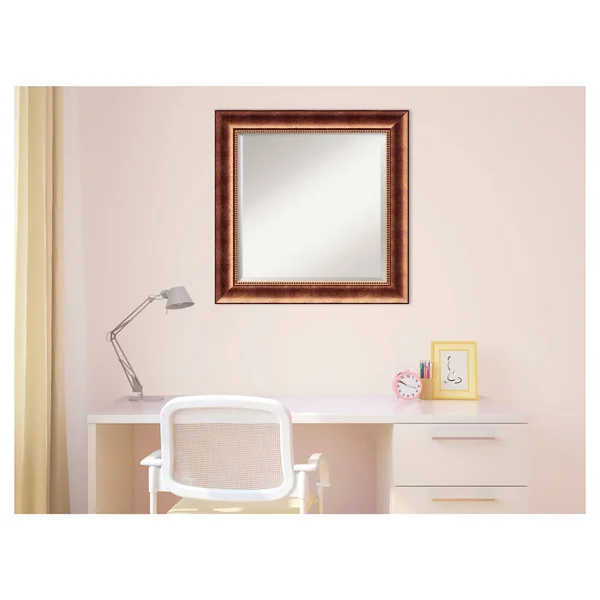 Amanti Art Manhattan Bronze Square Wall Mirror