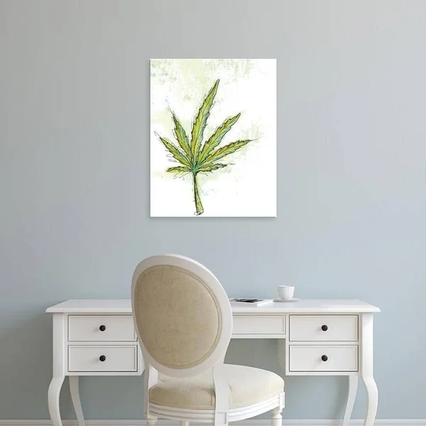 Easy Art Prints Jan Weiss's 'Northern Lights' Premium Canvas Art - 20 x 16 - Modern Black Frame