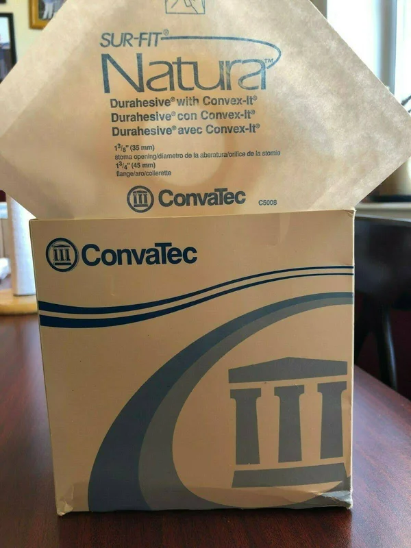 Convatec 1 BX/10 ea 413184 Sur-Fit Natura Durahesive Pre-Cut Wafer 1-3/8×1-3/4