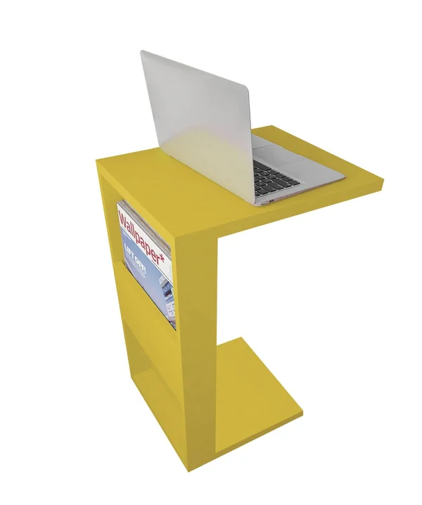 Manhattan Comfort Yellow Marine Accent End and Coffee Table - Set of 2