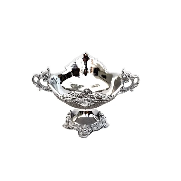 Amazing Rugs Ambrose Chrome Plated Crystal Embellished Ceramic Fruit Platter, YS9234LP