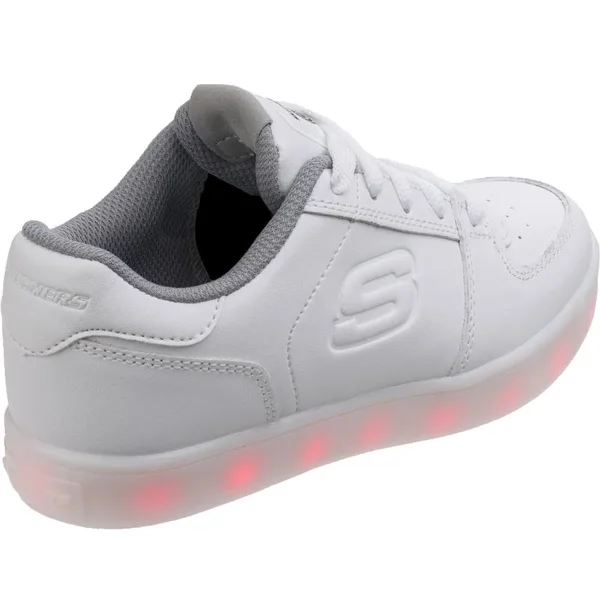 Skechers Kids Boys Energy Lights elate Sneaker, White