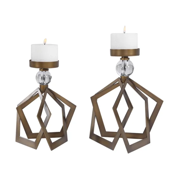 16.5” Bronze Lianna Open Candleholders Set of 2