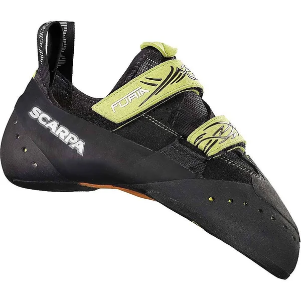 Scarpa Furia Climbing Shoe - 36.5 - Black - Lime
