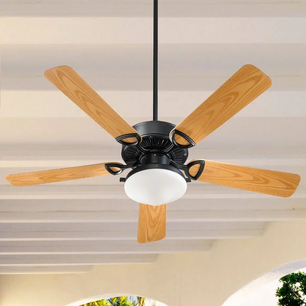 Quorum 143525-959 Estate Patio Outdoor Ceiling Fan, Matte Black