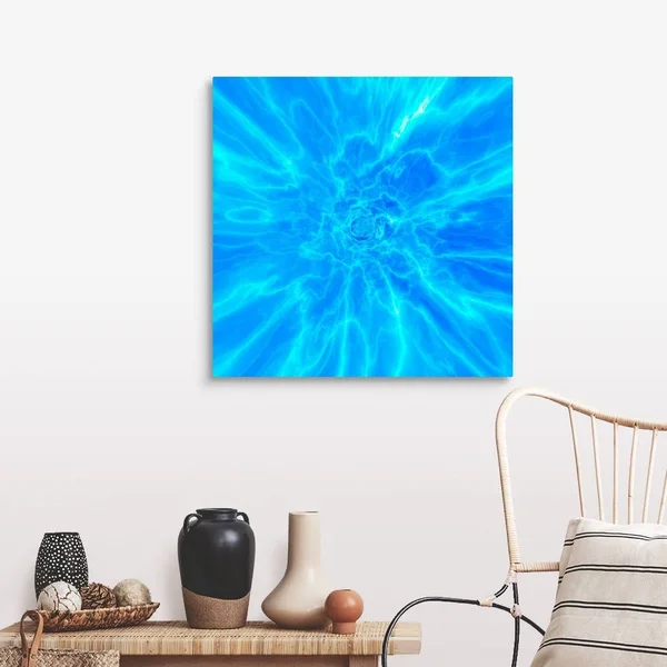 Blue Abstract Patterns, Artwork, Canvas Wall Art, 30x30, Great Big Canvas