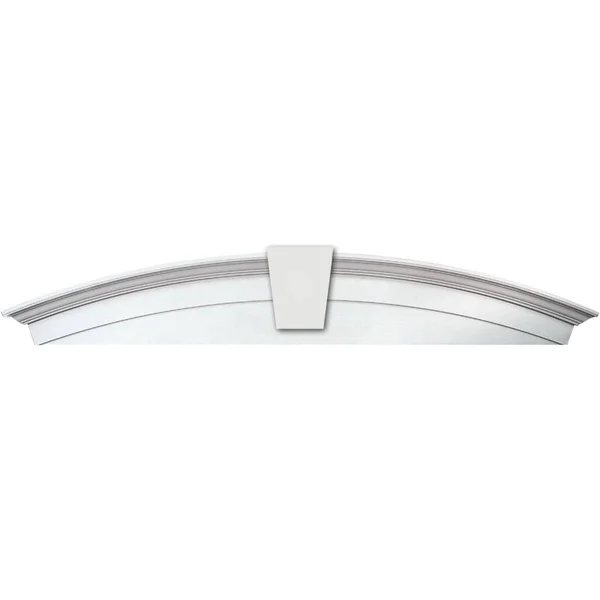 Fypon - Ltd. WCHARS84X16K 84x22W x 95 3/4x22OW x 16x22H x 6x22P Arched Crosshead w/ Keystone