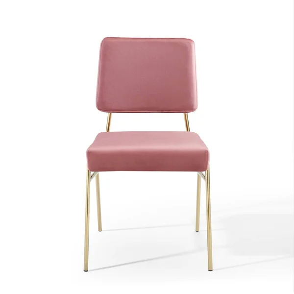 Modway Craft Performance Velvet Dining Side Chair - Gold Navy