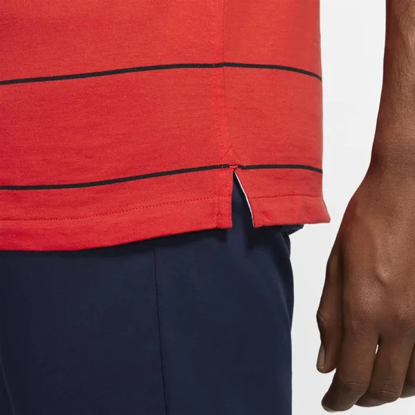Nike Men's Stripe Player Golf Polo - Size: Small, Habanero Red