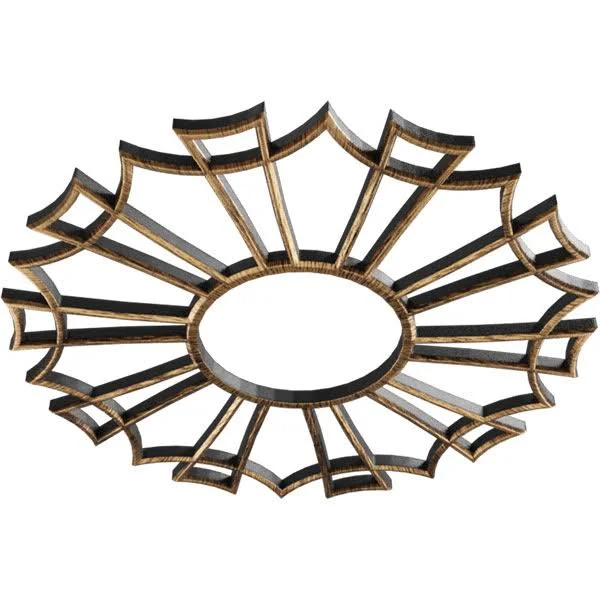 Ekena Millwork CMPP34AUABZ 34x22OD x 12x22ID x 1x22P Augustus Architectural Grade PVC Pierced Ceiling Medallion, Antiqued Bronze