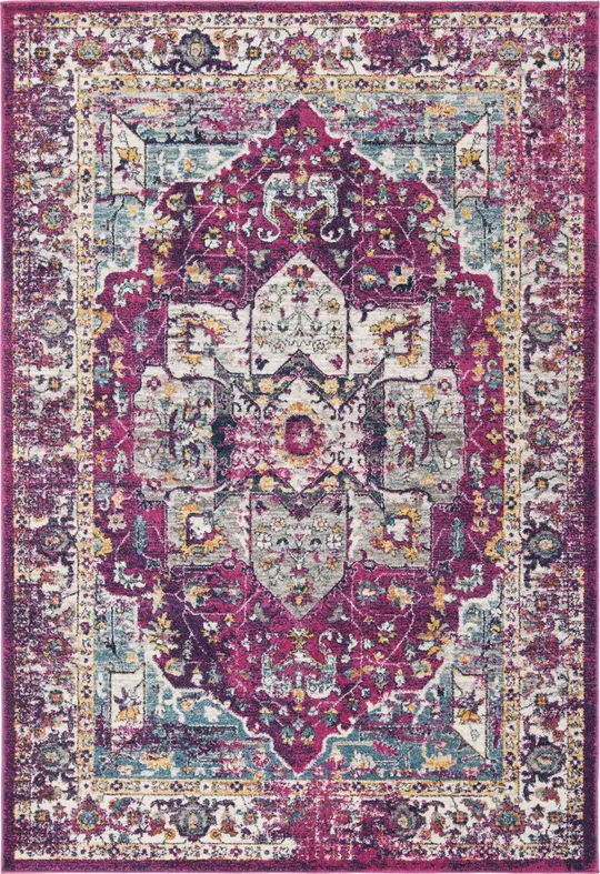 Safavieh Evoke EVK275R 6&7x22 x 9&0x22 Fuchsia - Ivory Area Rug