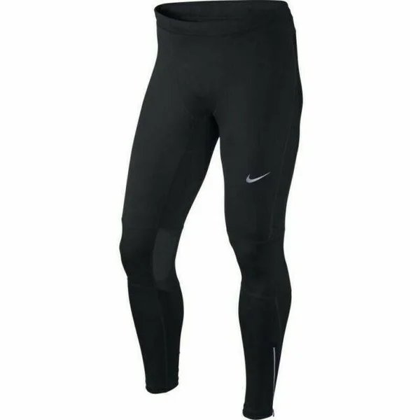 Nike Essentials Power Running Tights Triple Black Reflective 644256 011 Us Sz M