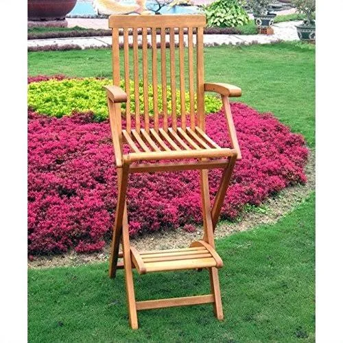 International Caravan Royal Tahiti Folding Bar-Height Patio Chair