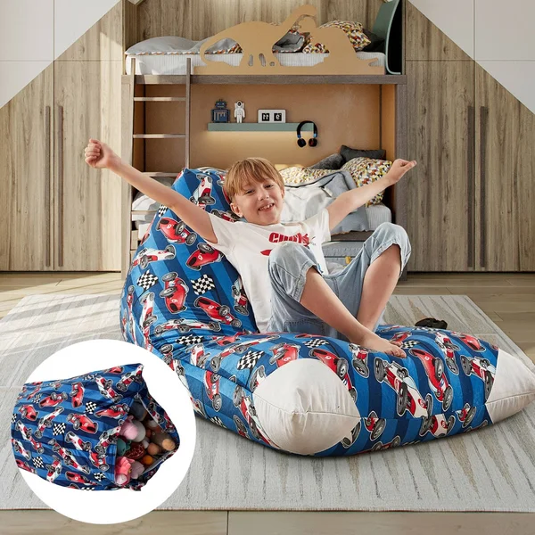 Loungie 55x22x35x22 Storage Bean Bag Cover - Princess Pink